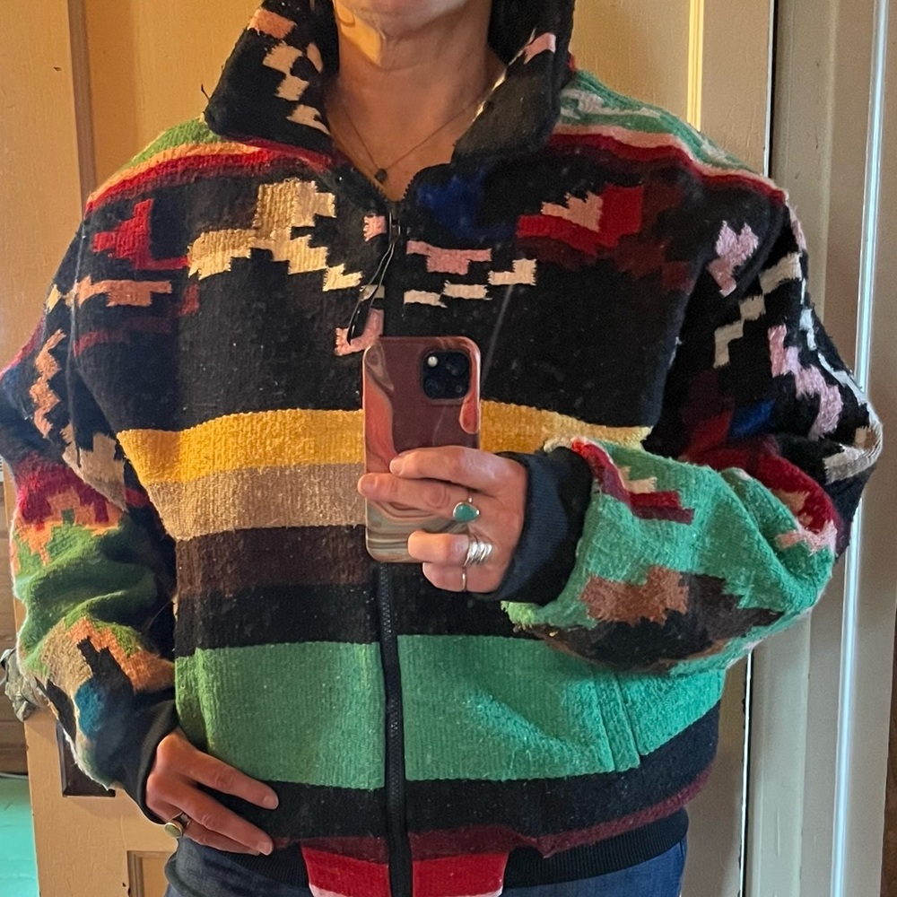 Colorful Geometric Pattern Jacket